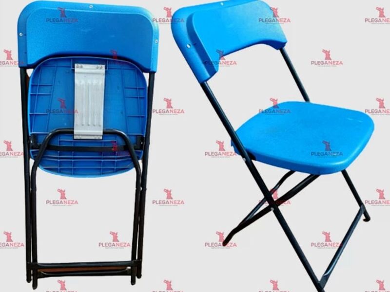 Silla plegable reforzada Azul México