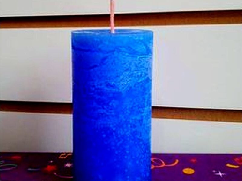 Vela Cilindrica Azul CDMX