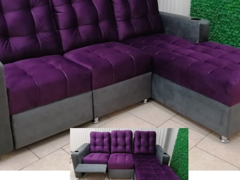 Mueble esquinero lila/gris Cuautitlán Izcalli