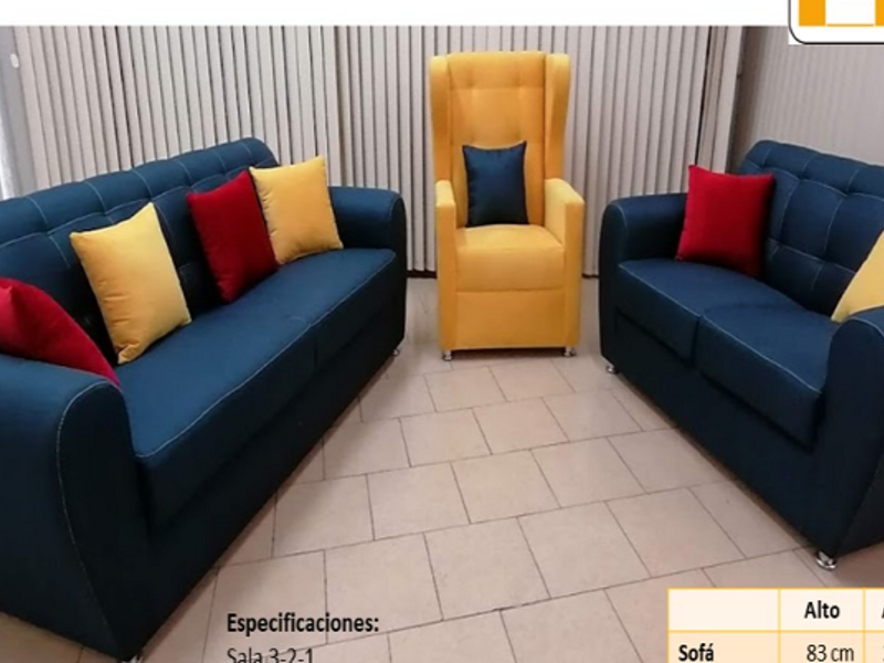 Juego de muebles azul Cuautitlán Izcalli