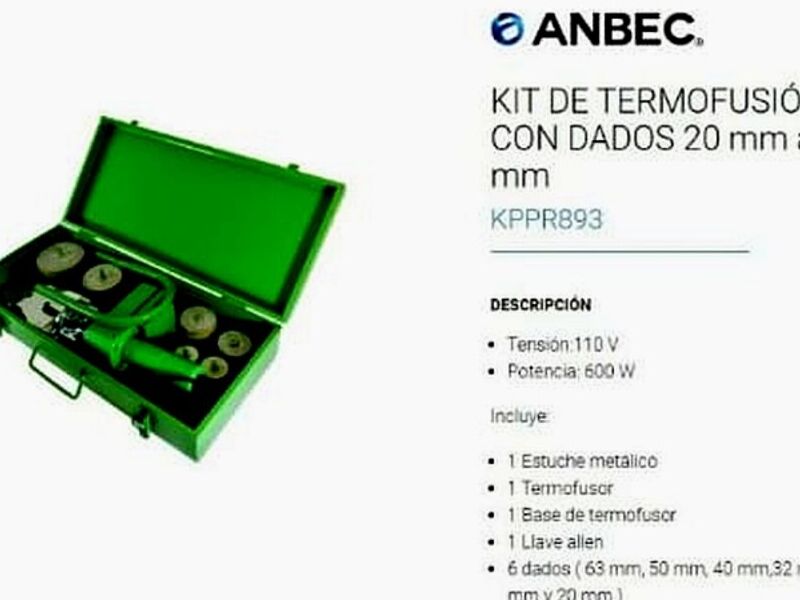 KIT TERMOFUSORA PUEBLA