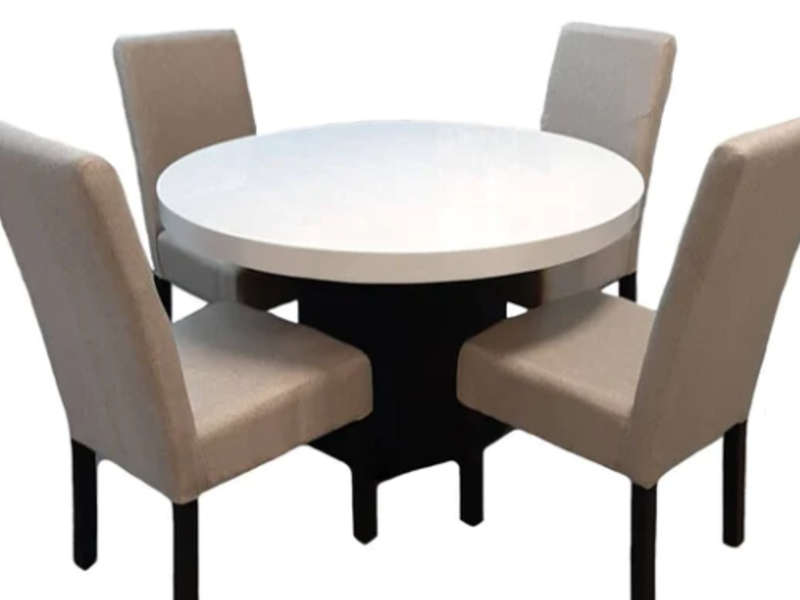 Comedor Sillas Redondo Enkei Avellana Torreón