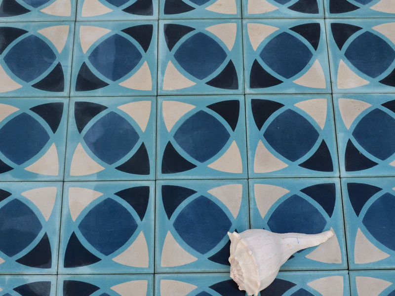 Mosaicos Blanco Azul Jalisco