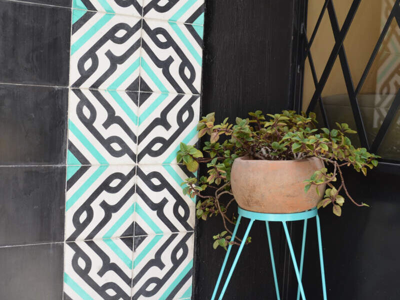 Mosaicos Celeste Negro Mandala Jalisco