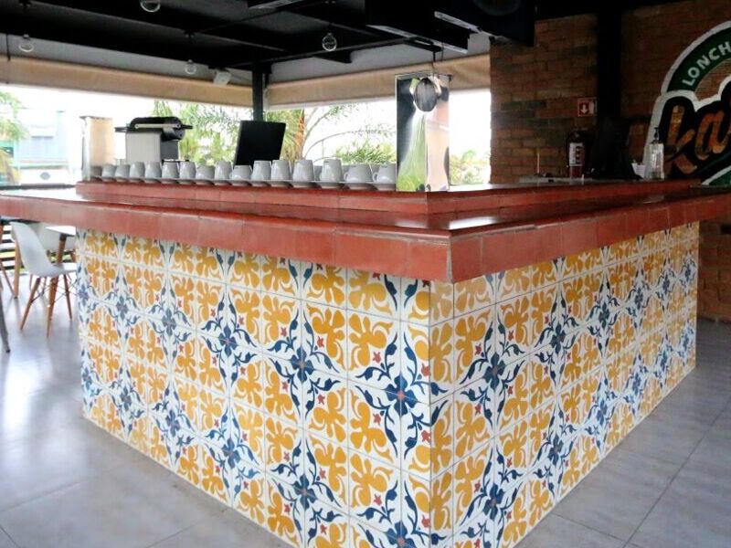 Mosaicos Naranja Azul Jalisco