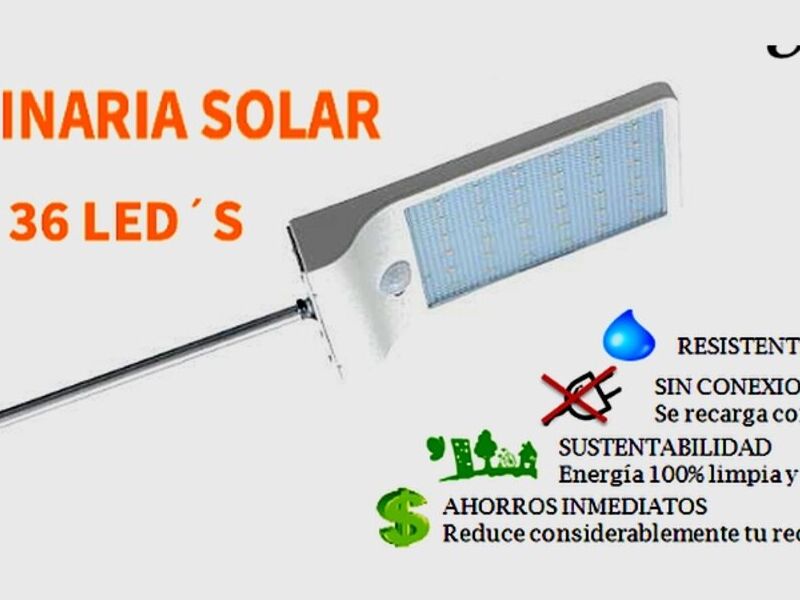 Luminaria Solar 36 LEDS México
