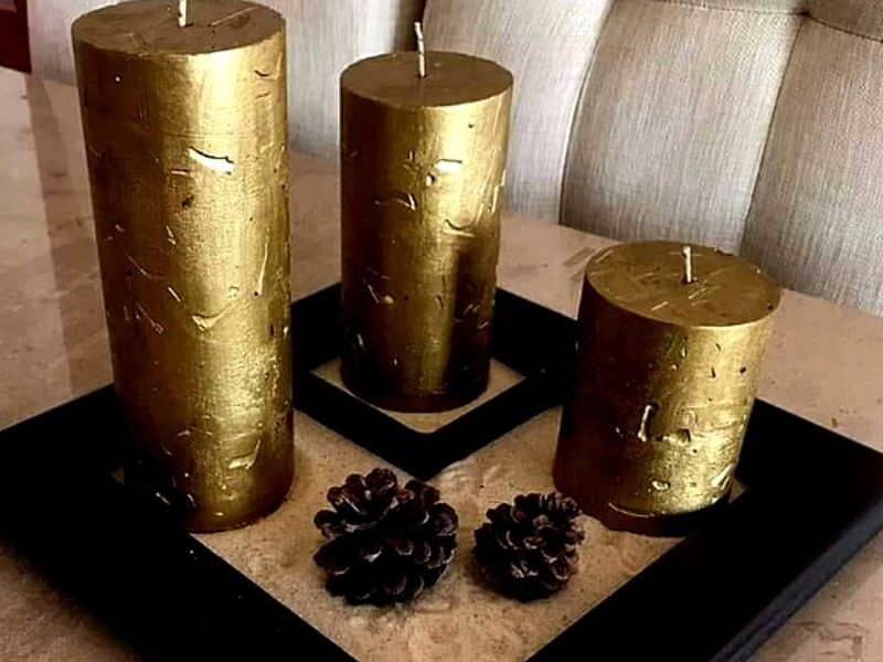 Vela Cilindrica Dorada Puebla