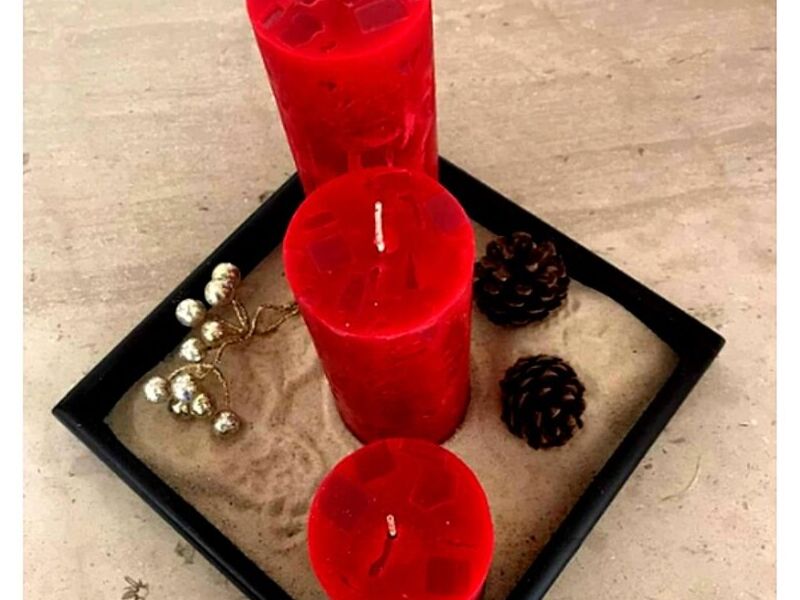 Vela Cilindrica Roja Puebla