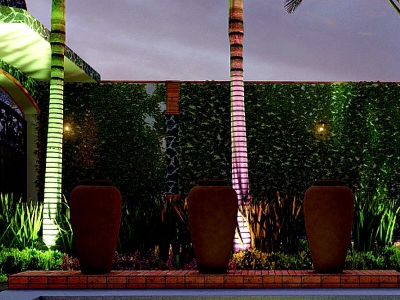 Instalacion luminarias piscina Ameca