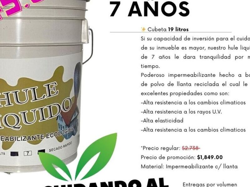 IMPERMEABILIZANTE 7 ECOLOGICO MEXICO