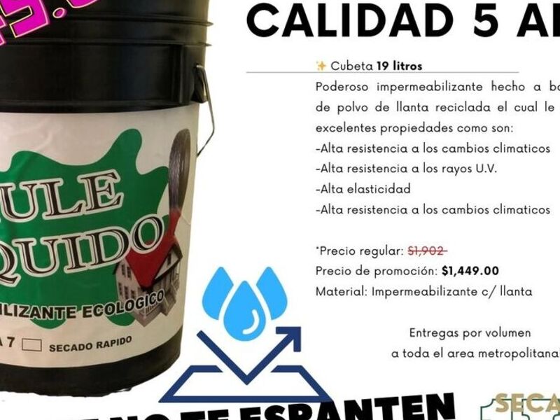 IMPERMEABILIZANTE 5 ECOLOGICO MEXICO