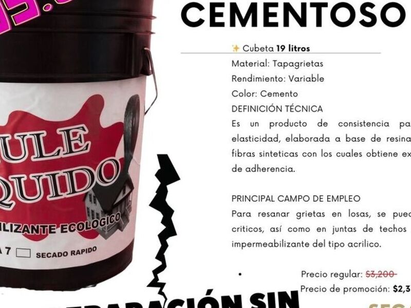 TAPAGRIETAS CEMENTOSO MEXICO
