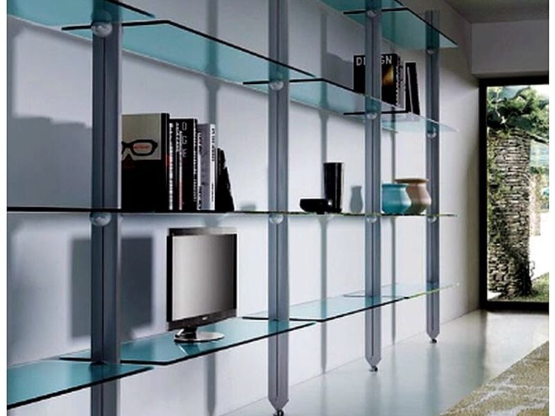 Estanterías de aluminio y vidrio Mérida