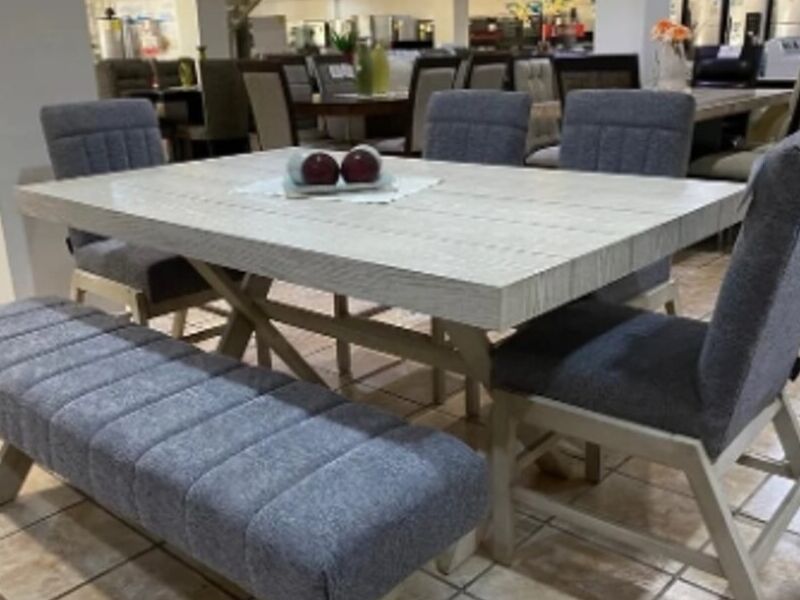 Comedor Powel Gris Piedras Negras 