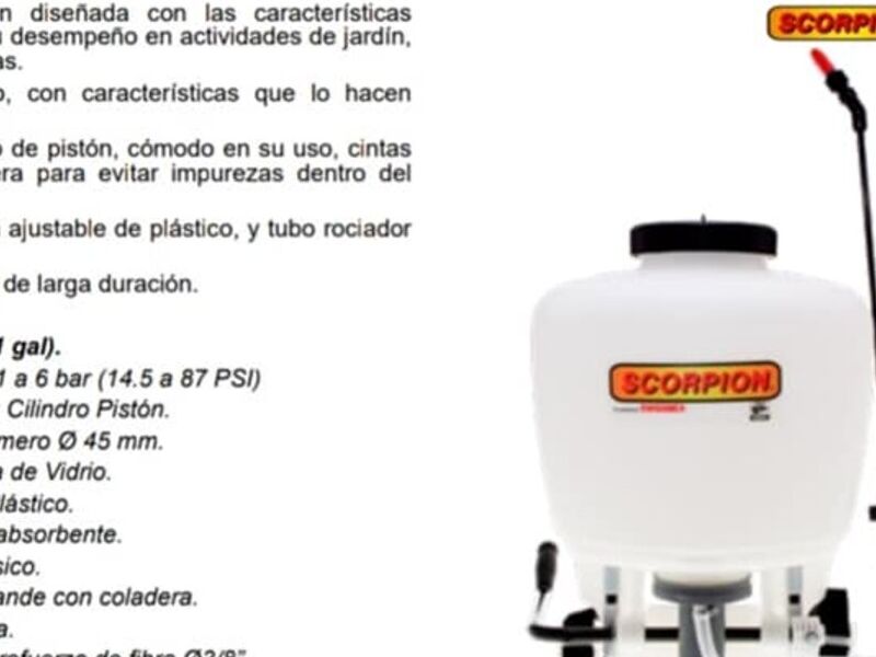 Aspersor Manual  Mochila Scorpion Nuevo León