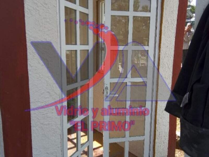 Puerta doble en aluminio blanco Jaltenco
