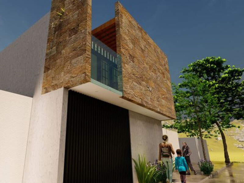 DISEÑO FACHADA PIEDRA POTOSI