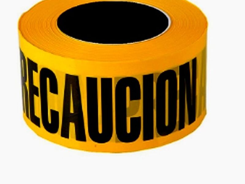 Banda amarilla Precaucion Cancun