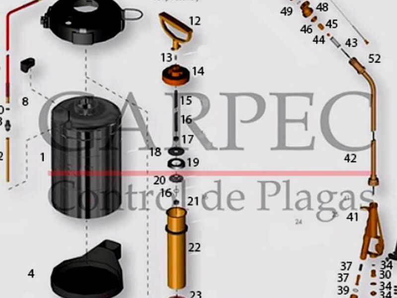 Refacciones aspersor B&G México