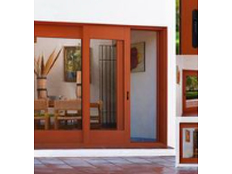 Ventana corrediza con perfil de madera México VIDRIERIA MATAMOROS