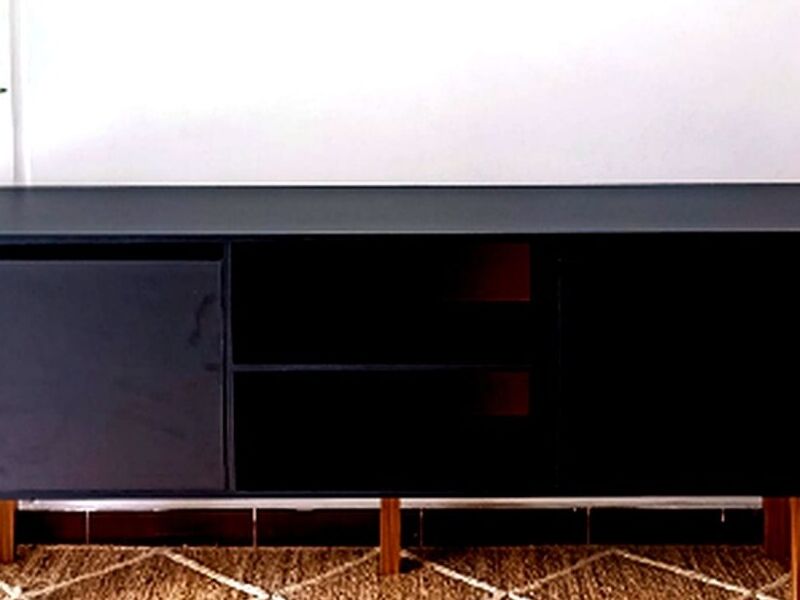 Mueble TV Modelo Ambar Negro Xalapa