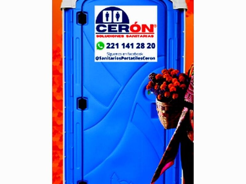  Baño portatil Azul Mexico