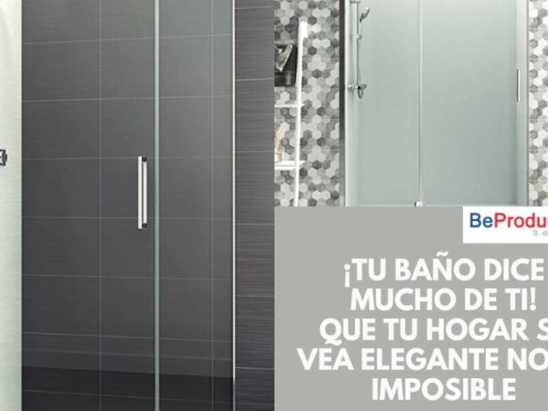 Cancel de baño vidrio templado CDMX 