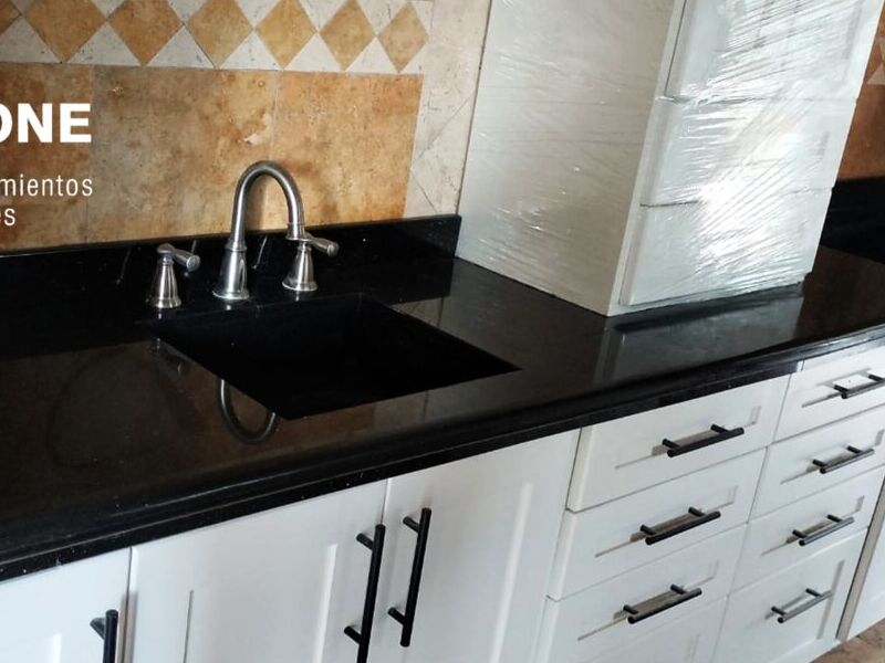 Lavabo Granito Negro Galaxy Iguala