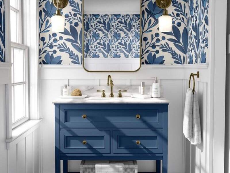 Papel Tapiz Blue Floral México