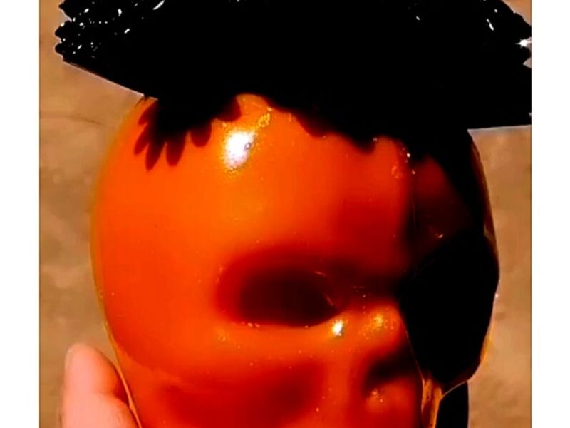 Vela Calavera Naranja Oaxaca