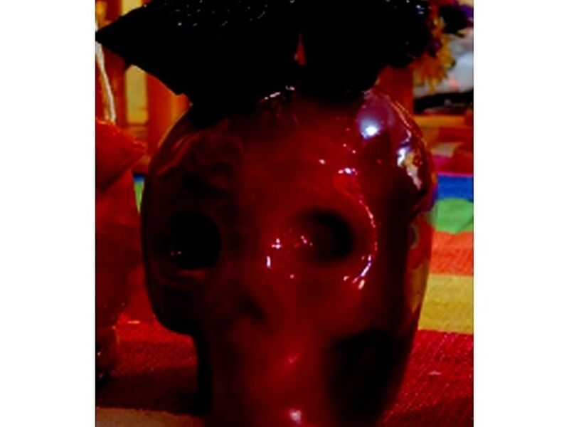 Vela Calavera Roja Oaxaca