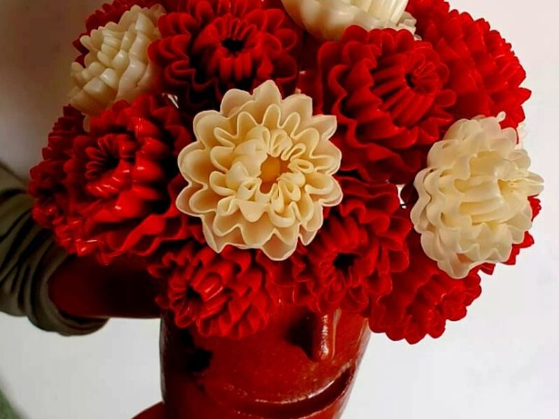 Vela Flores Roja Oaxaca
