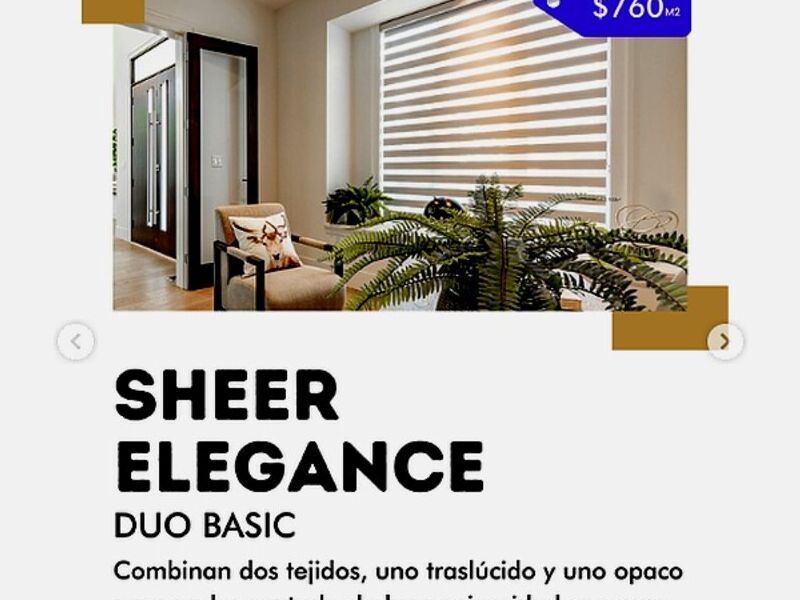 Persianas Sheer Elegance Duo Basic México