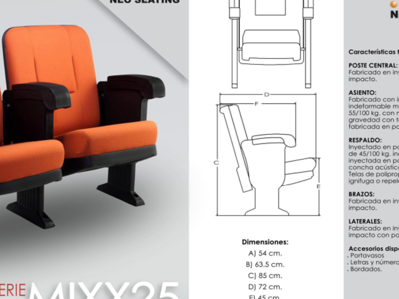 Butacas serie Mixx Zapopan