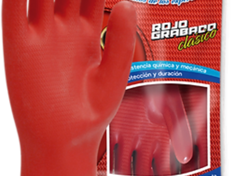 Guantes Látex Rojo Grabado CDMX