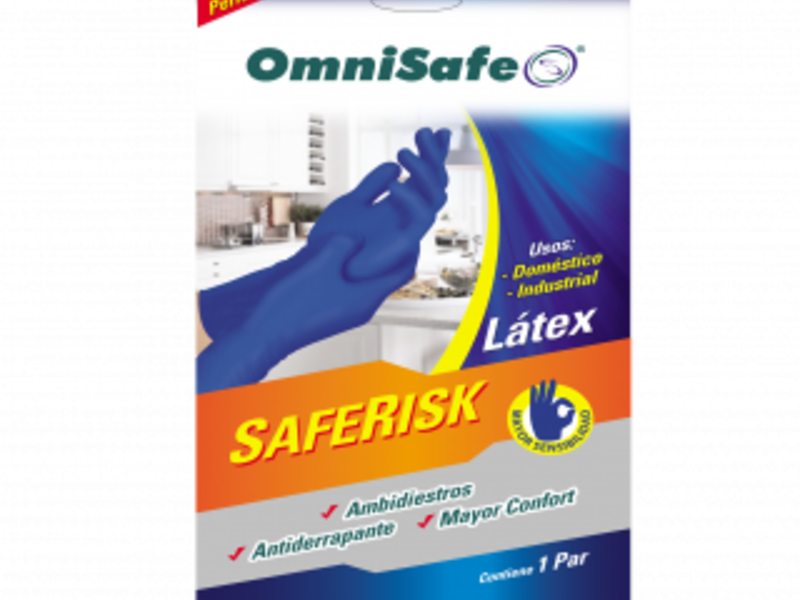 GUANTES SAFERISK LÁTEX ZAPOPAN