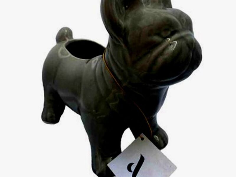Maceta Cerámica Bulldog Francés México