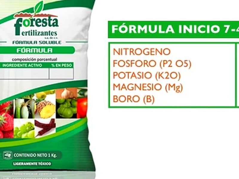 Fertilizante soluble 7-40-17 México