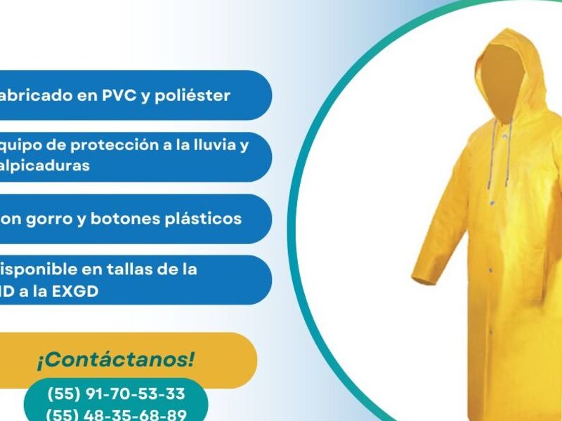 Impermeable Tipo Gabardina Larga México