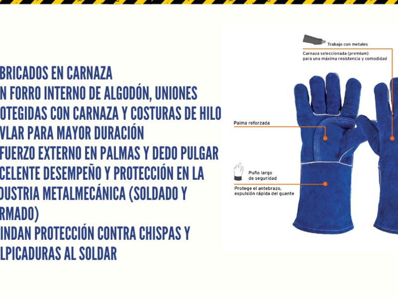 GUANTE AZUL REFORZADO SOLDADOR México