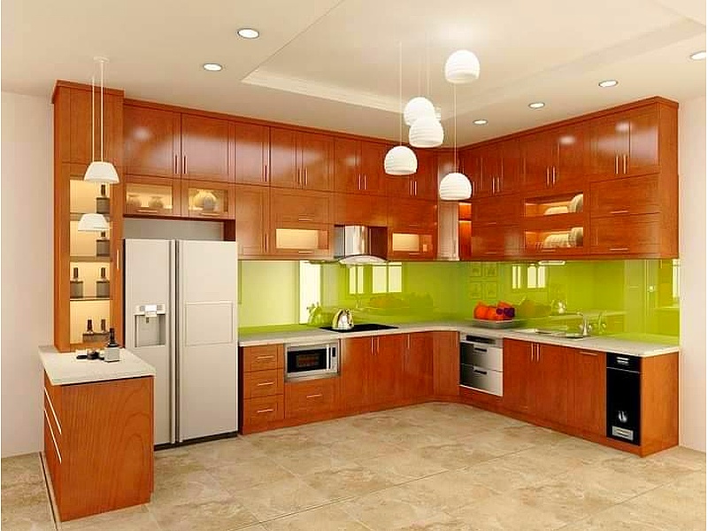 Cocina en madera en escuadra Carpintería de León México