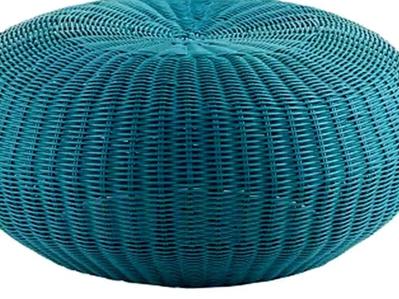 Pouf Ratán 60 cm Petróleo México