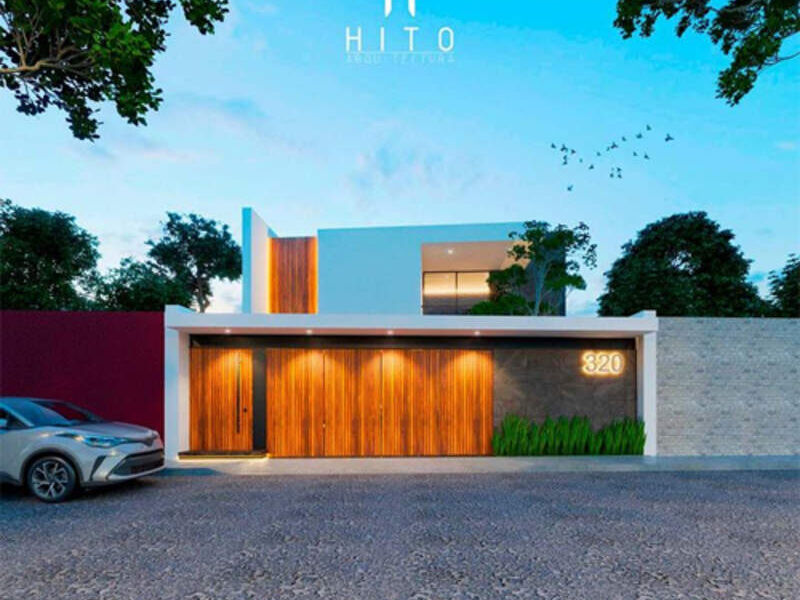 DISEÑO FACHADA PRINCIPAL VIVIENDA COMITAN