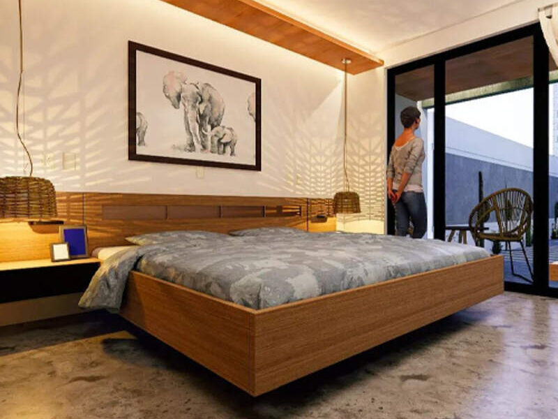 DISEÑO DORMITORIO MADERA COMITAN