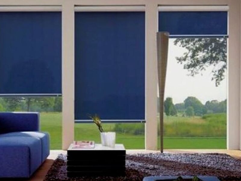 Cortinas enrollables azul Mexico