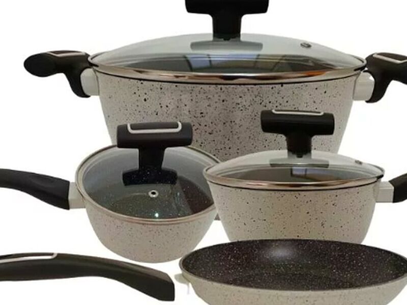 Batería Foode 7pz Blanco-Moteado Hermosillo 