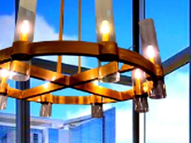 Candil Contemporaneo Cilindros Cristal Mexico