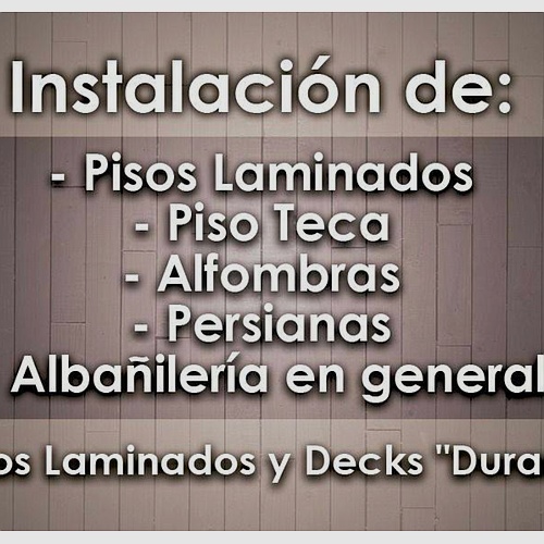 Pisos laminados y decks "duran"
