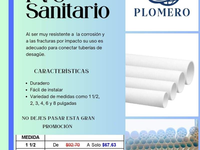 Tubería PVC Sanitario México