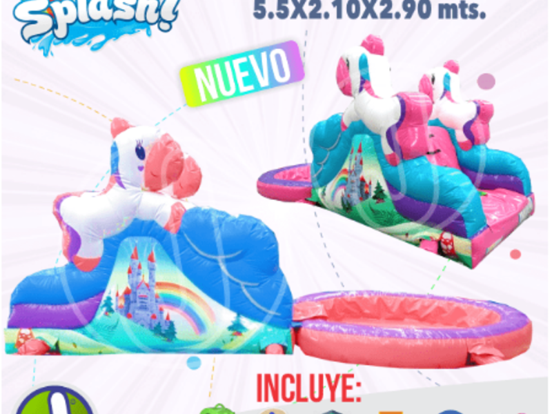 Unicornio Slide con Alberca México